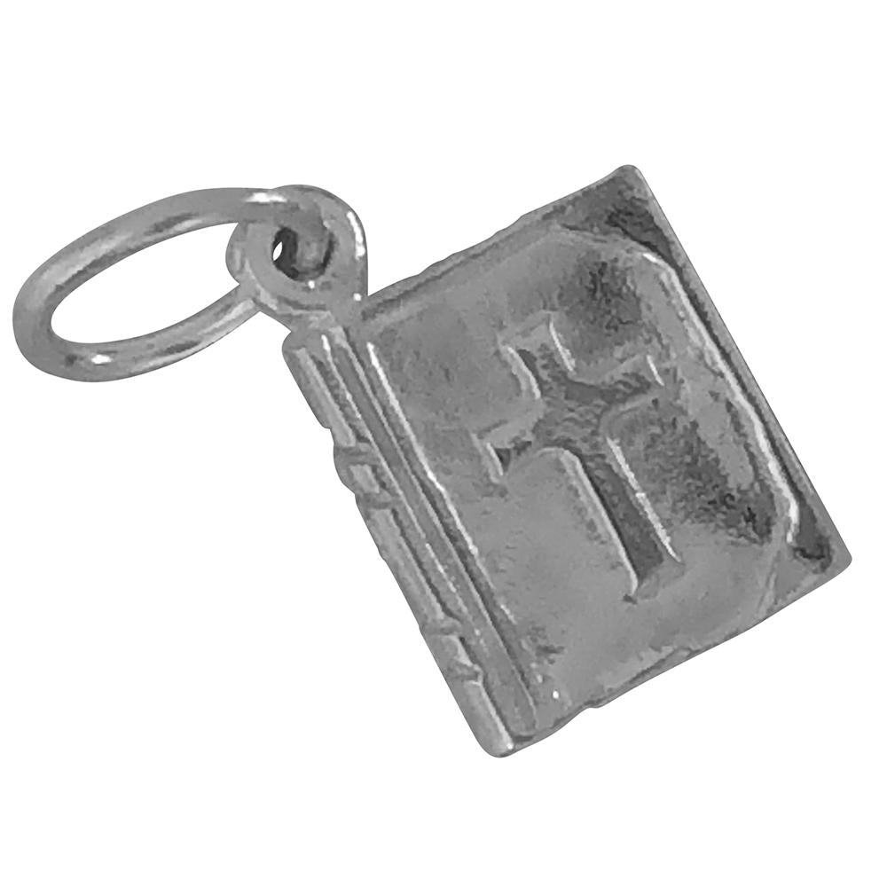 Small Bible silver charm